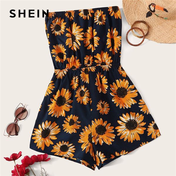 shein sunflower print tube romper boho strapless floral wide leg playsuit 2019 black summer sleeveless women clothing romper, Black;white
shein sunflower print tube romper boho strapless floral wide leg playsuit 2019 black summer sleeveless women clothing romper, Black;white