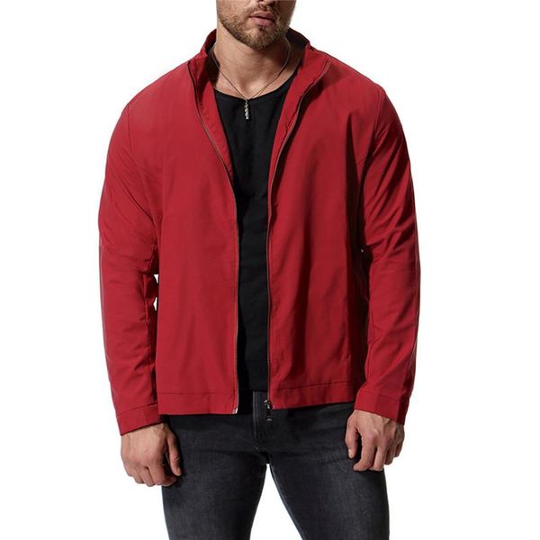 plus size designer mens jackets spring stand collar pure color long sleeve thin jackets casual male clothing, Black;brown
plus size designer mens jackets spring stand collar pure color long sleeve thin jackets casual male clothing, Black;brown