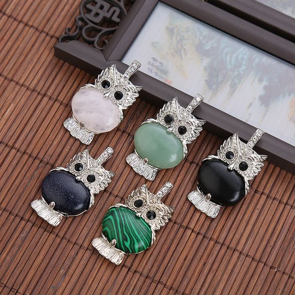 europe and america natural crystal stone owl pendant foreign trade cross border sweater chain jewelry source couple necklace, Silver
europe and america natural crystal stone owl pendant foreign trade cross border sweater chain jewelry source couple necklace, Silver