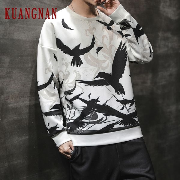kuangnan bird print sweatshirt men japanese streetwear hip hop harajuku sweatshirts men clothing sweatshirt 5xl 2019 autumn, Black
kuangnan bird print sweatshirt men japanese streetwear hip hop harajuku sweatshirts men clothing sweatshirt 5xl 2019 autumn, Black