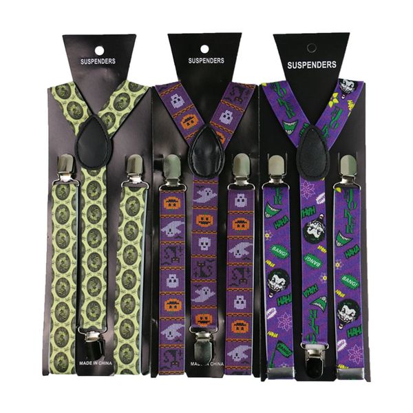 adjustable elasticated 2.5cm wide hallowmas print suspender straps men womens y-shape elastic 3 clip suspenders, Black;white
adjustable elasticated 2.5cm wide hallowmas print suspender straps men womens y-shape elastic 3 clip suspenders, Black;white
