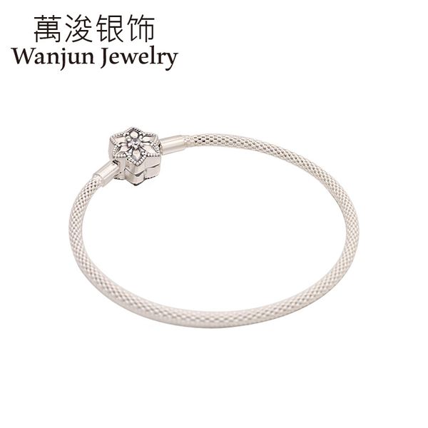 wanjun jewelry 925 sterling silver bracelets shine stars snowflake bracelet european limited edition gifts for women, Black 
wanjun jewelry 925 sterling silver bracelets shine stars snowflake bracelet european limited edition gifts for women, Black