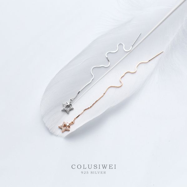 colusiwei bright star pentagram drop earrings for women genuine 925 sterling silver long tassel dangle earrings fine jewelry, Golden;silver
colusiwei bright star pentagram drop earrings for women genuine 925 sterling silver long tassel dangle earrings fine jewelry, Golden;silver