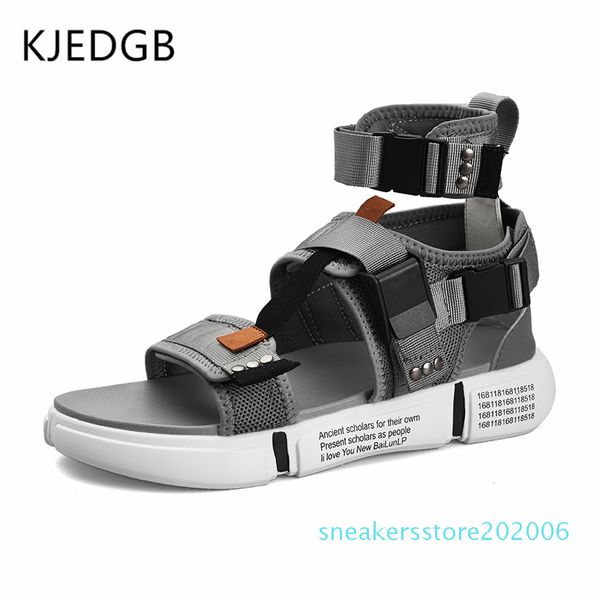 kjedgb new 2019 fashion summer mens shoes gladiator sandals designers platform comfortable beach sandals male canvas men s06, Black 
kjedgb new 2019 fashion summer mens shoes gladiator sandals designers platform comfortable beach sandals male canvas men s06, Black