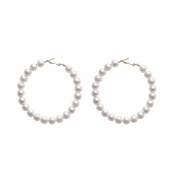 new fahion gold silver color round hoop earrings for women trendy imitation pearl circle pendant big dangle earring jewelry 2020, Golden
new fahion gold silver color round hoop earrings for women trendy imitation pearl circle pendant big dangle earring jewelry 2020, Golden