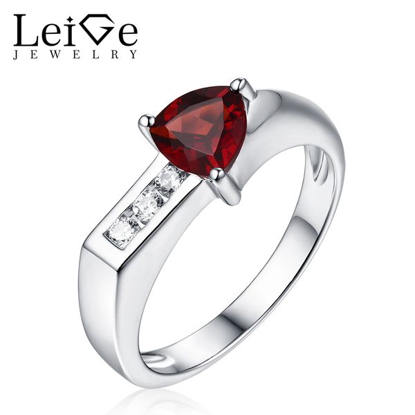 leige jewelry january birthstone 925 sliver natural garnet ring red gemstone triangle cut wedding rings for girl christmas gift, Golden;silver 
leige jewelry january birthstone 925 sliver natural garnet ring red gemstone triangle cut wedding rings for girl christmas gift, Golden;silver