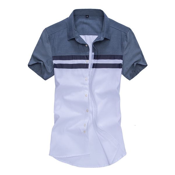 men's casual shirts quality summer business striped print button club dress men shirt vintage mens short sleeve slim fit camisa, White;black
men's casual shirts quality summer business striped print button club dress men shirt vintage mens short sleeve slim fit camisa, White;black
