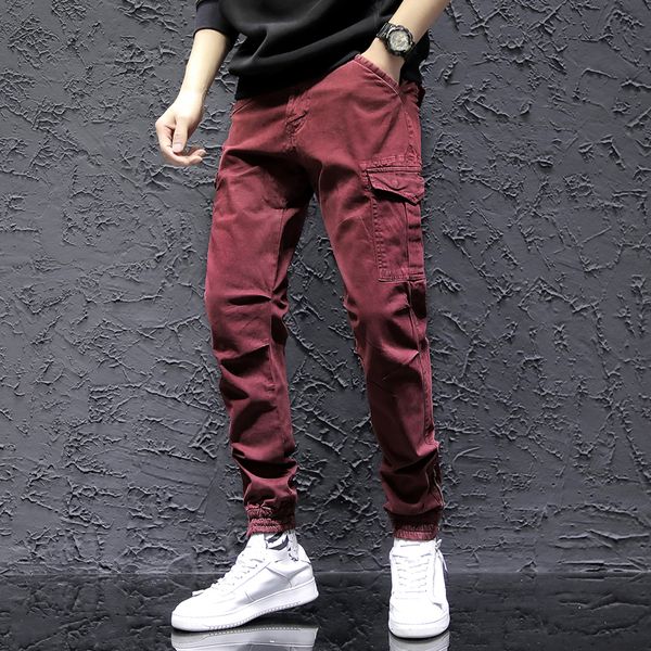men's pants cargo men fashion autumn harem multi pockets streetwear army green claret for, Black
men's pants cargo men fashion autumn harem multi pockets streetwear army green claret for, Black