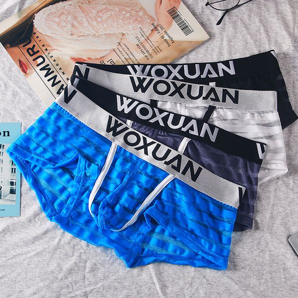 men boxer shorts striped mesh low waist underwear soft transparent briefs male breathable u-convex underpants bikini, Black;white
men boxer shorts striped mesh low waist underwear soft transparent briefs male breathable u-convex underpants bikini, Black;white