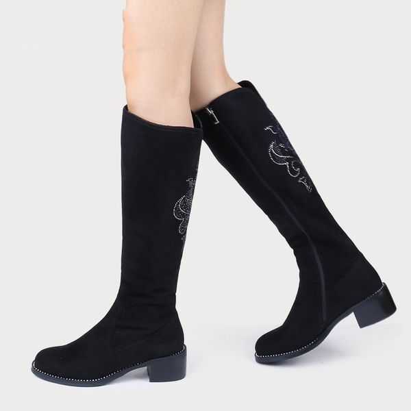 women's winter shoes knee high boots plus big size faux suede women shoes wool women winter boots, Black
women's winter shoes knee high boots plus big size faux suede women shoes wool women winter boots, Black