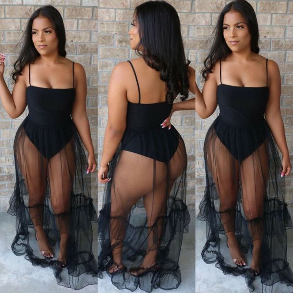 summer womens see-through mesh sheer maxi dress tulle lace long skirt dress summer womens see-through mesh sheer maxi dress tulle lace long skirt dress