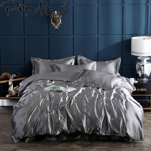 2019 papa&mima solid silver grey bedlinens satin silk feeling microfiber bedding set 3/4pcs twin king duvet cover set
2019 papa&mima solid silver grey bedlinens satin silk feeling microfiber bedding set 3/4pcs twin king duvet cover set