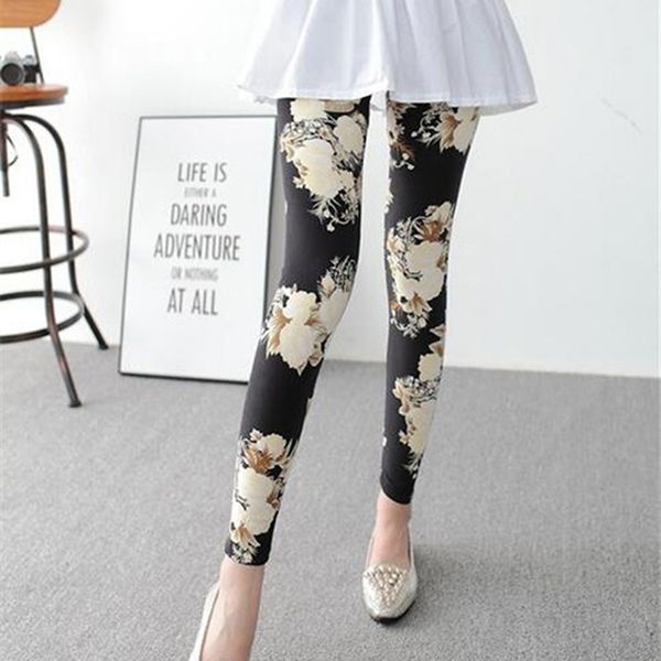 fashion slim women leggings fitness floral print ladies pencil capris ankle-length legging spring summer women pants, Black
fashion slim women leggings fitness floral print ladies pencil capris ankle-length legging spring summer women pants, Black