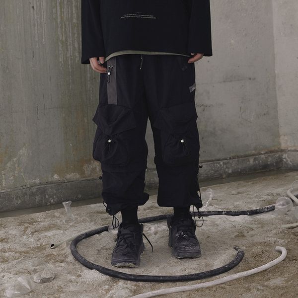 male women high streetwear hip hop loose harem pant jogger sweatpants trousers men removable leg casual cargo pant, Black
male women high streetwear hip hop loose harem pant jogger sweatpants trousers men removable leg casual cargo pant, Black