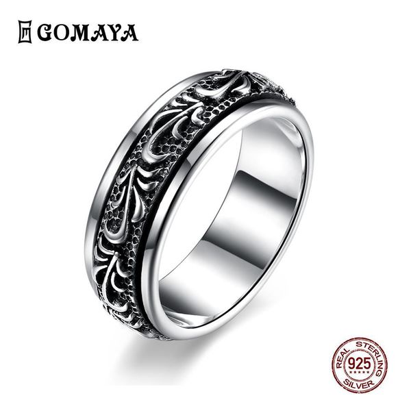 gomaya 925 sterling silver rings rotate carving flower gothic vintage rock punk cocktail fine jewelry for men and women anillos v191220, Slivery;golden
gomaya 925 sterling silver rings rotate carving flower gothic vintage rock punk cocktail fine jewelry for men and women anillos v191220, Slivery;golden
