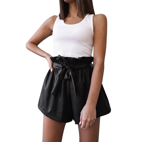 women black bandage casual slim pu leather short pants ladies high street european fashion shorts summer 2020 sj5834m, White;black
women black bandage casual slim pu leather short pants ladies high street european fashion shorts summer 2020 sj5834m, White;black