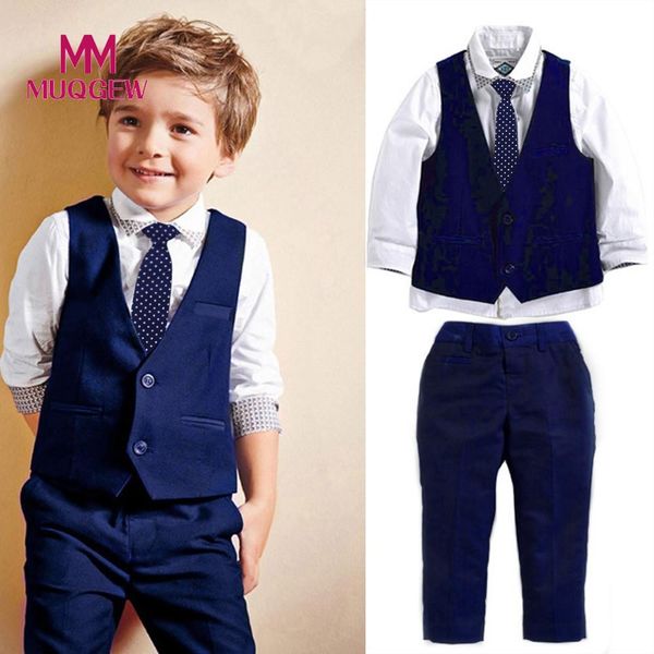 muqgew 2018 4pcs boys clothes set fashion kids boy gentleman suit blouse+necktie+vest+long pants set outfit /py, White
muqgew 2018 4pcs boys clothes set fashion kids boy gentleman suit blouse+necktie+vest+long pants set outfit /py, White