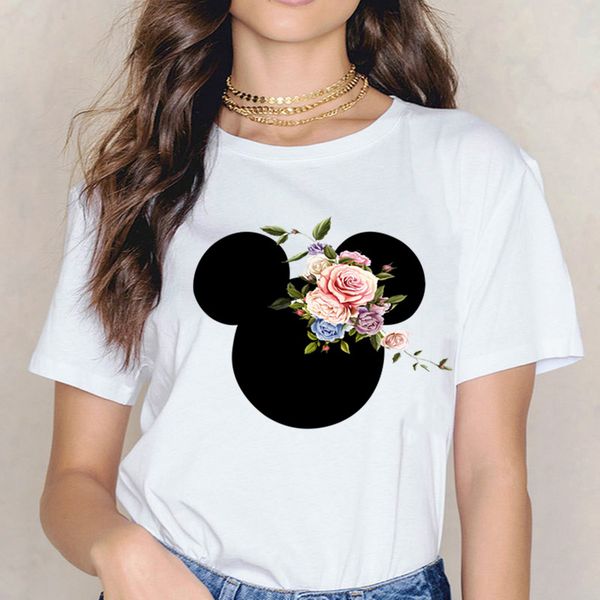 new women flower printed graphic fashion t-shirt cute ear shirt tumblr tee hipster female t shirt tees, White 
new women flower printed graphic fashion t-shirt cute ear shirt tumblr tee hipster female t shirt tees, White