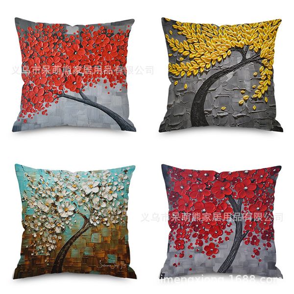 oil painting three-dimensional tree flax embrace pillow case wood shavings a surname imitate hemp cushion back cushion fashion pillow
oil painting three-dimensional tree flax embrace pillow case wood shavings a surname imitate hemp cushion back cushion fashion pillow