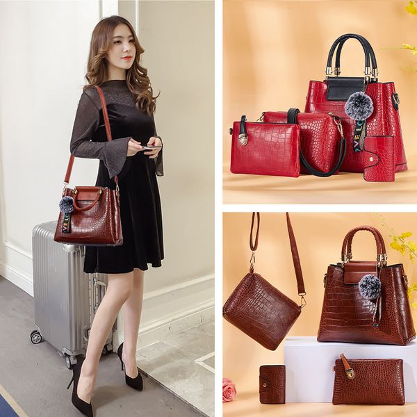 funmardi 4ps women set luxury crocodile female handbags pu leather shoulder brand composite bags messenger wlhb2024 mx200327
funmardi 4ps women set luxury crocodile female handbags pu leather shoulder brand composite bags messenger wlhb2024 mx200327