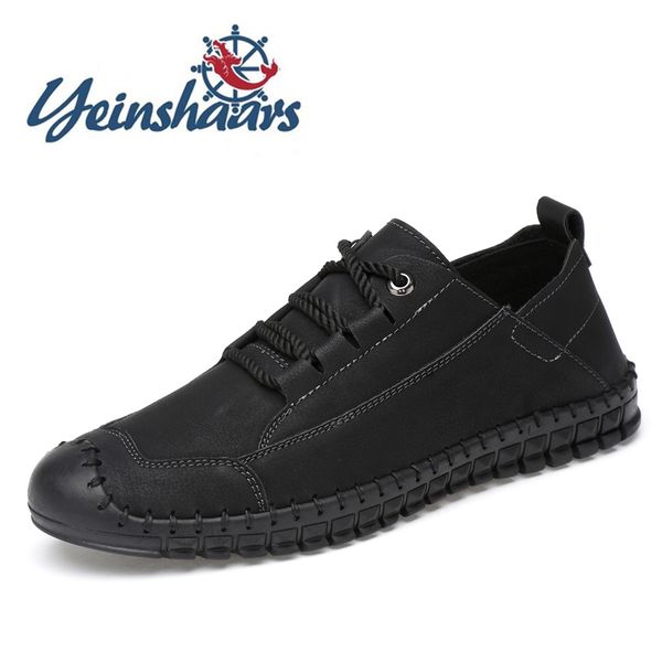 new men casual natural leather outdoor shoes handmade business work slip on flat shoes lace-up soft skin driving zapatos hombre, Black
new men casual natural leather outdoor shoes handmade business work slip on flat shoes lace-up soft skin driving zapatos hombre, Black