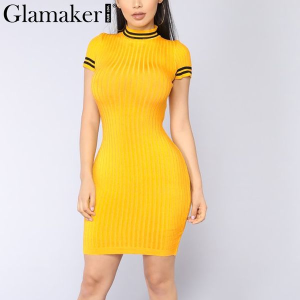 glamaker knitted short sleeve bodycon dress women stand collar striped midi dress summer yellow elegant party casual, Black;gray
glamaker knitted short sleeve bodycon dress women stand collar striped midi dress summer yellow elegant party casual, Black;gray