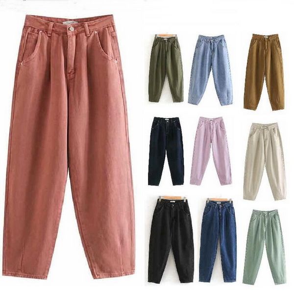 2020 new jeans female loose casual harem pants boyfriends mom jeans streetwear denim pant pleated trousers fashion, Blue
2020 new jeans female loose casual harem pants boyfriends mom jeans streetwear denim pant pleated trousers fashion, Blue