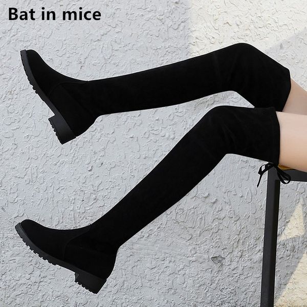 new clearance women over the knee snow boots women lace up low heels dress thigh high boots shoes winter mujer w048, Black
new clearance women over the knee snow boots women lace up low heels dress thigh high boots shoes winter mujer w048, Black
