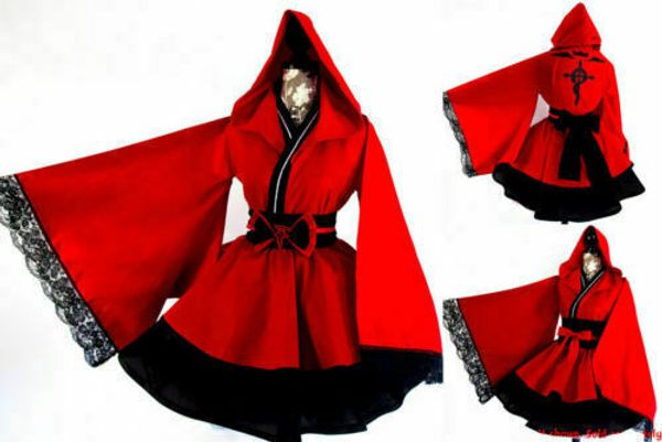 new anime ed elric fullmetal alchemist lolita cosplay female kimono dress, Black;red
new anime ed elric fullmetal alchemist lolita cosplay female kimono dress, Black;red