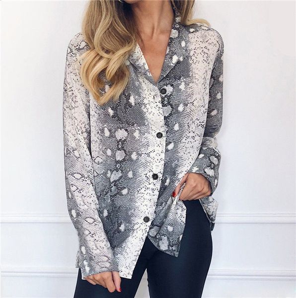 2019 new style fashion women long sleeve casual chiffon v-neck shirts button leopard loose plus size, White
2019 new style fashion women long sleeve casual chiffon v-neck shirts button leopard loose plus size, White