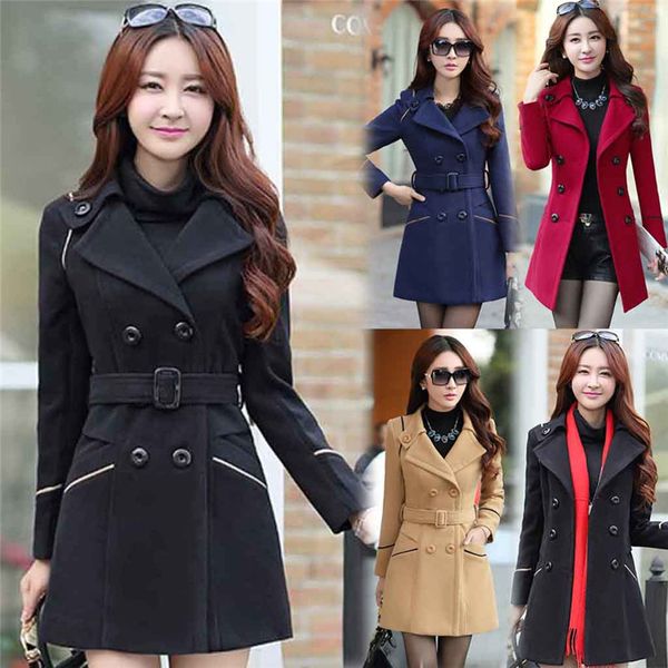 women wool blend female long autumn and winter double breasted coat elegant long sleeve work office fashion jacket #4n20, Black
women wool blend female long autumn and winter double breasted coat elegant long sleeve work office fashion jacket #4n20, Black