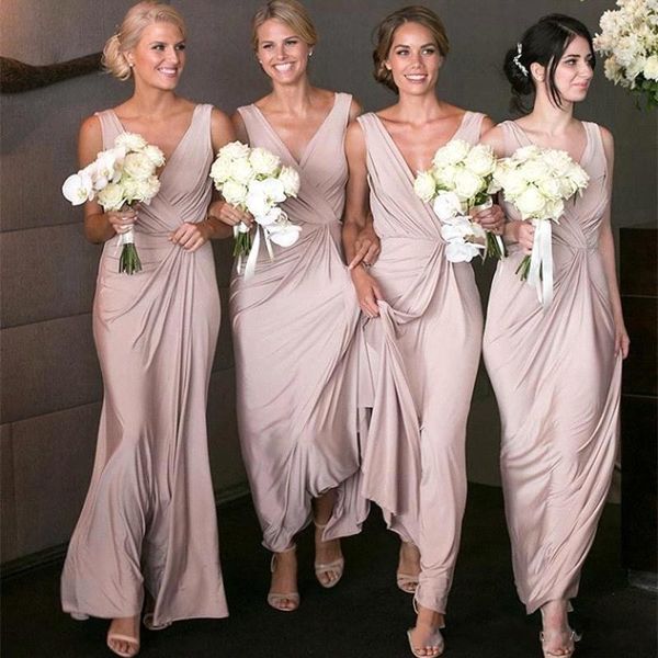 2019 blush v neck bridesmaid dresses ankle length wedding guest gown girls long party dress vestido cheap, White;pink
2019 blush v neck bridesmaid dresses ankle length wedding guest gown girls long party dress vestido cheap, White;pink