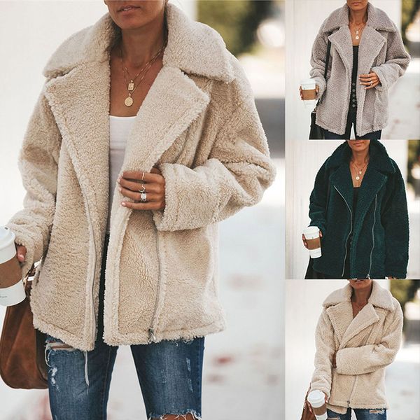 fadzeco fleece sweater sherpa fleece cardigan large pockets lapel neck warm coat female winter fall streetwear jacket, Black;brown
fadzeco fleece sweater sherpa fleece cardigan large pockets lapel neck warm coat female winter fall streetwear jacket, Black;brown