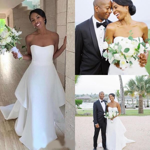 simple mermaid wedding dresses strapless backless stain boho wedding dress bridal gowns vestidos de soiree robes de, White
simple mermaid wedding dresses strapless backless stain boho wedding dress bridal gowns vestidos de soiree robes de, White