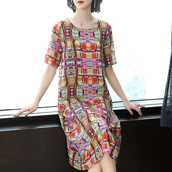 spring summer new women elegant floral print silk dress women's round neck a-line dresses vestidos, Black;gray
spring summer new women elegant floral print silk dress women's round neck a-line dresses vestidos, Black;gray