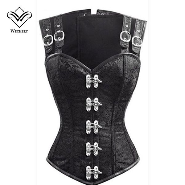 wechery steampunk corset gothic clothing corsets and bustiers gothic black strap corset slimming vest 12 steel boned bustier top, Black;white
wechery steampunk corset gothic clothing corsets and bustiers gothic black strap corset slimming vest 12 steel boned bustier top, Black;white