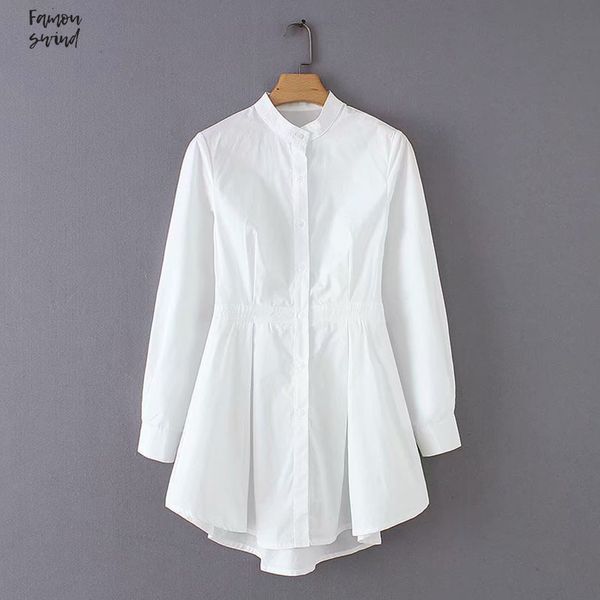 elegant women blouse stand collar hem irregular pleats white casual shirts office lady business feminina applique chic blusas ls2766
elegant women blouse stand collar hem irregular pleats white casual shirts office lady business feminina applique chic blusas ls2766