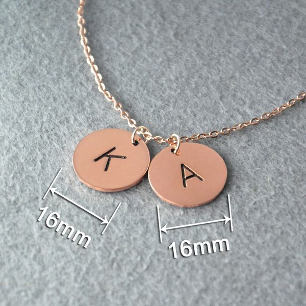 16mm personalized initials necklace custom letter necklace friendship name disc charm personalized gift bridesmaid gift, Silver
16mm personalized initials necklace custom letter necklace friendship name disc charm personalized gift bridesmaid gift, Silver