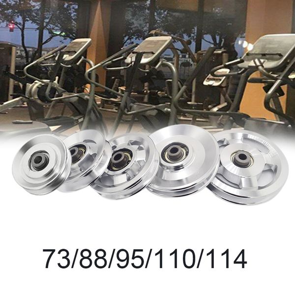 73/88/95/110/114mm aluminum bearing pulley wheel cable gym fitness equipment parts wearproof tool
73/88/95/110/114mm aluminum bearing pulley wheel cable gym fitness equipment parts wearproof tool
