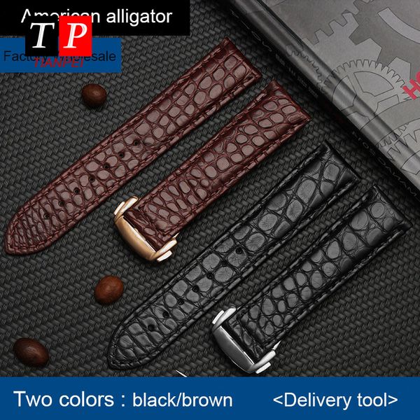 round alligator leather watchband genuine leather bracelet high-grade watch band black handmade watch strap accessories, Black;brown
round alligator leather watchband genuine leather bracelet high-grade watch band black handmade watch strap accessories, Black;brown