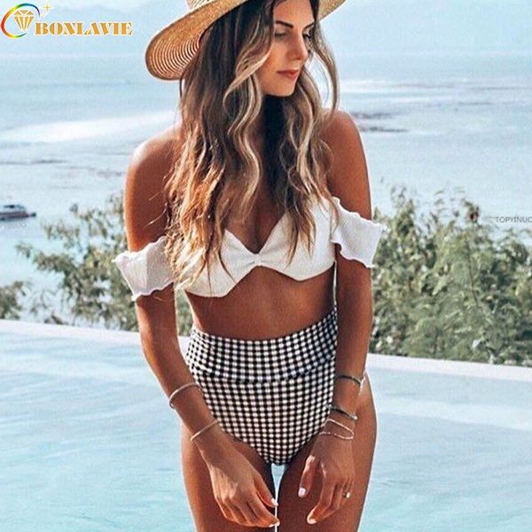 retro push up bandeau bikini high waist swimsuit black dots print swimming suit women bikini set 2019 beachwear bathing suits, White;black
retro push up bandeau bikini high waist swimsuit black dots print swimming suit women bikini set 2019 beachwear bathing suits, White;black