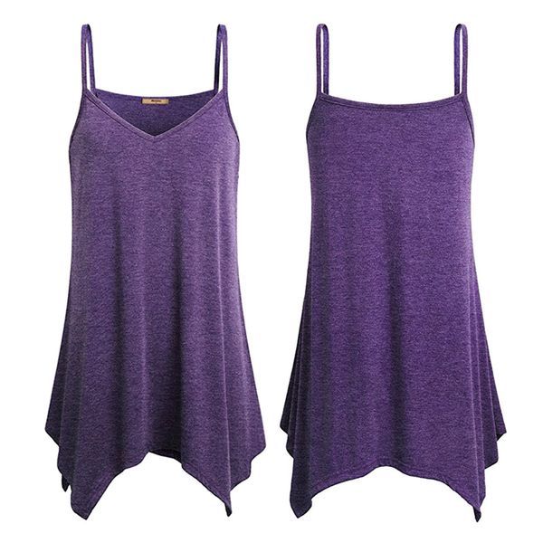 women sling solid color v neck bodycon irregular hem t-shirt vest for summer bmf88, White
women sling solid color v neck bodycon irregular hem t-shirt vest for summer bmf88, White