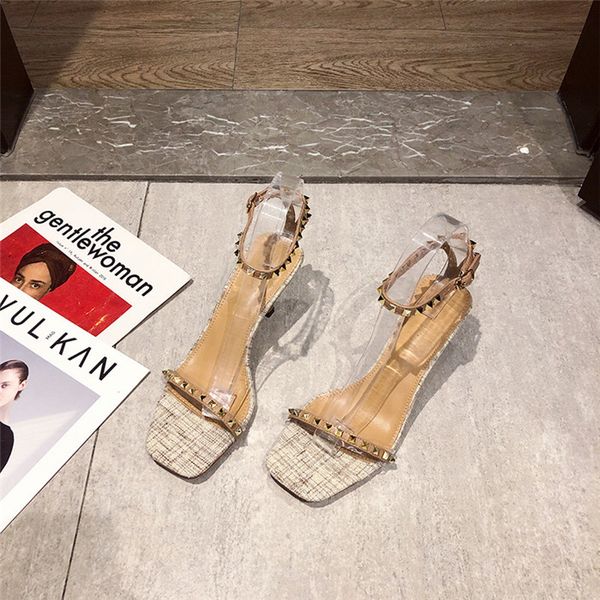 women's high heels 2020 spring and summer new sandals female high heels women's word with fine heel sandals rivet 6cm fashion shoe, Black
women's high heels 2020 spring and summer new sandals female high heels women's word with fine heel sandals rivet 6cm fashion shoe, Black