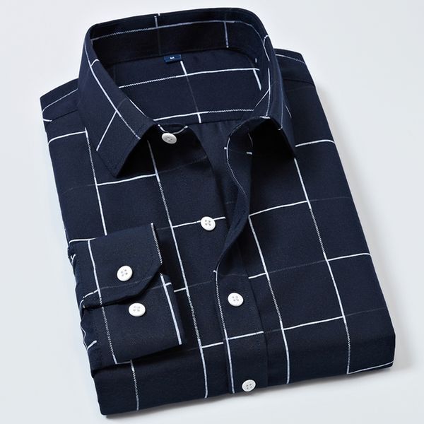 men's dress shirts long sleeve for men plaid slim fit casual chemise homme business office male work shirt spring white, White;black
men's dress shirts long sleeve for men plaid slim fit casual chemise homme business office male work shirt spring white, White;black