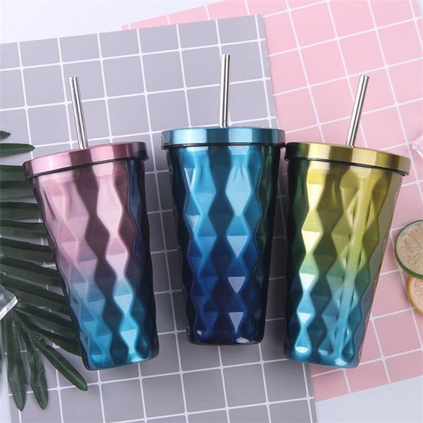 fancy coffee cup tumbler 500ml double wall tumbler stainless steel drink cup with straw 3 colors
fancy coffee cup tumbler 500ml double wall tumbler stainless steel drink cup with straw 3 colors