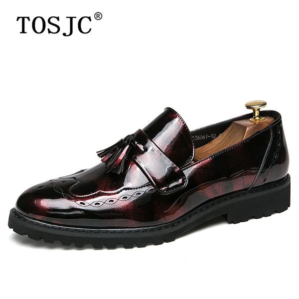 tosjc fashion patent leather men oxfords flats buisness tassel formal shoes glossy slip on derby dress shoe for man, Black
tosjc fashion patent leather men oxfords flats buisness tassel formal shoes glossy slip on derby dress shoe for man, Black
