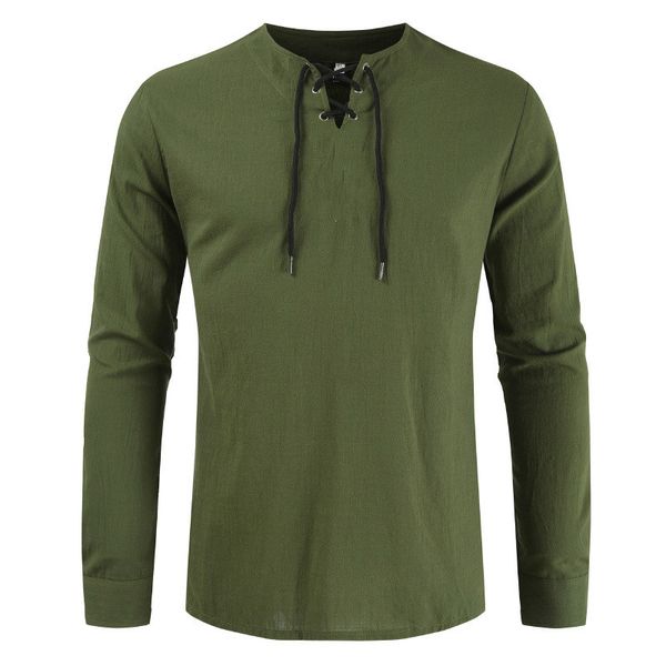 men's casual shirts long sleeve linen shirt 2021 fashion simple multi color cotton male round neck men autumn printing, White;black
men's casual shirts long sleeve linen shirt 2021 fashion simple multi color cotton male round neck men autumn printing, White;black