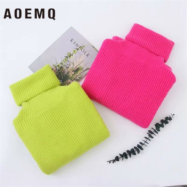 aoemq autumn and winter new long solid color thick sweater knit fluorescent high collar loose pullover sweater female, White;black
aoemq autumn and winter new long solid color thick sweater knit fluorescent high collar loose pullover sweater female, White;black