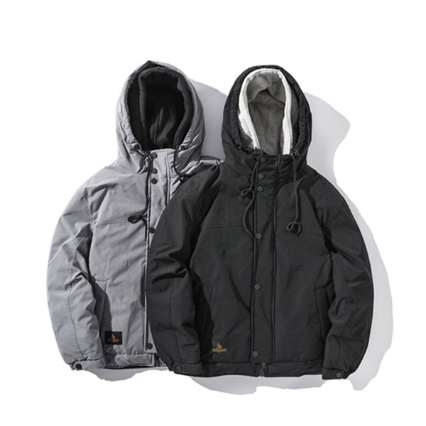 winter new japanese retro hooded cotton men thickened wild fake two casual cotton jacket, Black
winter new japanese retro hooded cotton men thickened wild fake two casual cotton jacket, Black