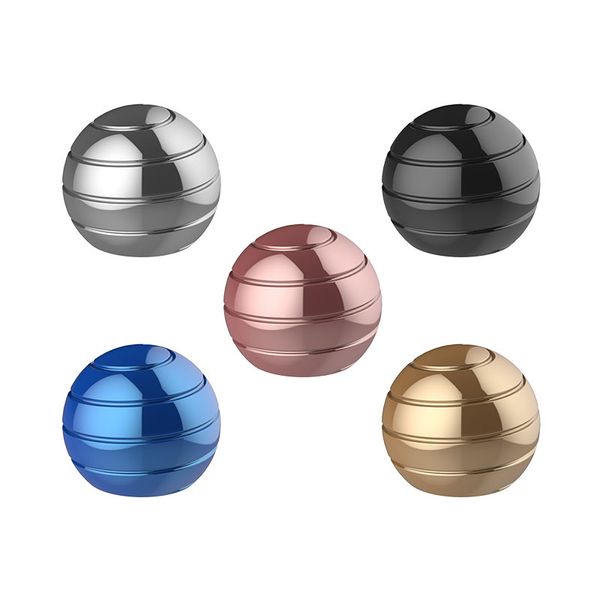 Aluminum Alloy Vortecon Kinetic Ball Desk Toy 45mm Spinner Edc Stress Relief Finger Toys Hand Playing Metal Machined Desks Fidget Toys
